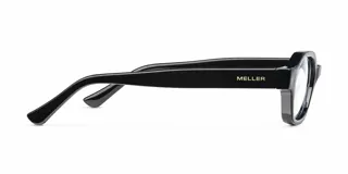 Lentes blueblocker con montura ovalada y angular color negro, diseñados para bloquear la luz azul de pantallas y protección UV400.