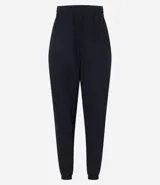 Pantalón jogger deportivo de microfibra, color tostado, con cintura elástica ajustable y puños elásticos en los tobillos. Diseño funcional y liviano, ideal para actividades físicas.