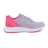 Championes deportivos American Sport modelo Fluke, color gris con detalles en rosa y suela blanca.
