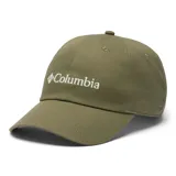 Gorra de béisbol de algodón color verde oliva, con diseño desestructurado y logo de la marca bordado en blanco en el panel frontal. Cuenta con cierre posterior de velcro ajustable.