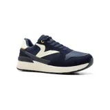 Championes deportivos casuales American Sport Sodrine, color marrón con detalles en azul y blanco.