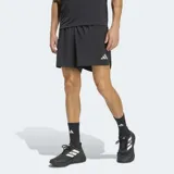 Short de running Adidas ADI365 Essentials de color negro, con corte clásico, cintura elástica con cordón de ajuste y logotipo reflectante.
