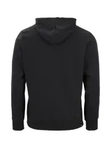 Buzo con capucha Caterpillar, color negro, de corte clásico con bolsillo frontal tipo canguro y puños acanalados.