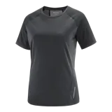 Remera deportiva Salomon modelo Outline, de color negro, manga corta y cuello redondo, diseñada especialmente para senderismo y actividades al aire libre.