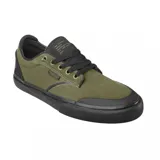 Zapatillas Emerica Dickson x Six Feet Above color verde oliva con detalles en negro.