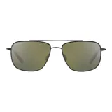 Lentes de sol Serengeti Tellaro 8818 polarizados, con montura metálica negra y lentes verdes.