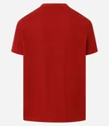 Remera de manga corta y cuello redondo, confeccionada en tejido de media malla con textura vertical. Presenta un diseño minimalista y ligero, ideal para un uso versátil y cómodo.