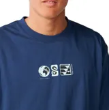 Remera Rip Curl Sseries Vc Digicon de manga corta y color azul, con diseño de estampa pequeña al frente.