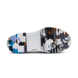 Championes Converse modelo Run Star Hike, con capellada de tejido de punto multicolor, plataforma blanca y suela dentada con detalles en azul y marrón.