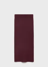 Falda midi de tejido de punto con diseño tipo lápiz y cintura elástica.