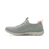 Championes deportivos Skechers Summits Top Player, color gris con detalles en coral y el logo de la marca en fucsia. Confeccionados con parte superior de tejido knit técnico elástico y suela flexible.