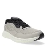 Championes deportivos Topper modelo Wind 5, de diseño versátil en tonos beige y gris con detalles en negro. Presentan una combinación de materiales sintéticos y malla transpirable, con cierre de cordones y suela de goma antideslizante.