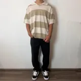 Jean de hombre color gris con efecto acid wash, de corte mom fit.