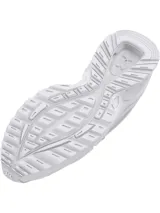 Championes Under Armour Hovr Apparition de color blanco, con diseño retro de running, parte superior transpirable de malla con refuerzos de cuero sintético, amortiguación UA HOVR y suela texturizada.