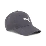 Gorra Puma color gris oscuro con logo de la marca bordado en blanco en el frente.