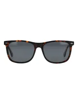 Lentes de sol con armazón de acetato biodegradable en diseño carey y cristales polarizados con protección UV.