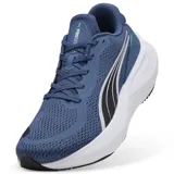 Championes de running Puma Scend Pro 2, color azul con detalles en blanco y negro.