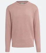 Buzo masculino de punto liso en color rosado, con cuello redondo y mangas largas, de la marca Marfinno.
