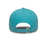 Gorro New Era 9FORTY ajustable color celeste con logo de LA Dodgers bordado en blanco.