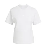 Remera Adidas Essentials de corte clásico, confeccionada en algodón gris jaspeado, con cuello redondo y logo pequeño bordado en el centro del pecho.