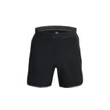 Short deportivo Under Armour HIIT Woven 6, color negro con cintura elástica y cordón interno. Confeccionado en tejido ligero, elástico y absorbente de sudor.