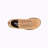 Championes Merrell modelo Wrapt, color marrón tabaco. Diseño tipo barefoot con parte superior de cuero, cierre de cordones y suela de goma con relieve agresivo para mayor tracción.