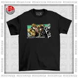 Remera negra de algodón de la marca Emexem, con estampa frontal inspirada en la serie de anime Jojo's Bizarre Adventure.