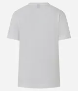 Remera de manga corta confeccionada en algodón, con cuello redondo y diseño recto. Presenta un lazo grande aplicado en la parte frontal que aporta volumen a la prenda.