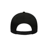 Gorra New Era modelo 9TWENTY de color negro, con visera curva y cierre ajustable. Presenta el logo bordado del equipo Houston Astros en el frente, compuesto por una estrella naranja con contorno blanco y la letra "H" superpuesta. Cuenta además con el logotipo de la marca bordado en hilo blanco en el lateral izquierdo.