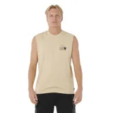 Musculosa beige de algodón con logo Rip Curl estampado en el pecho.