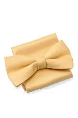 Moña color naranja con pañuelo a juego.