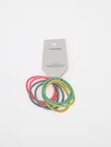 Pack de coleros para el pelo de elástico trenzado en colores multicolor.