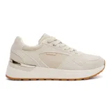 Championes deportivos Joma Maya Lady 2425 color beige, con capellada de cuero sintético y sistema de ventilación VTS. Entresuela de phylon y suela de goma Durability.