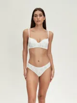 Pack de dos colaless de algodón con estampado floral en tonos celeste y naranja, con detalle de puntilla blanca en los bordes.