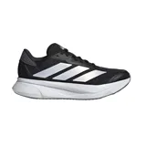 Championes Adidas Duramo SL2 para running, color negro con detalles plateados y suela blanca.