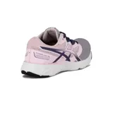 Championes de running Asics Fuzeblast Se, color rosa claro con detalles en púrpura y suela blanca. Confeccionados en malla transpirable con refuerzos laterales y cordones al tono.