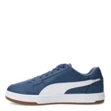Championes urbanos Puma modelo Caven 2.0 para hombre, color blanco. Presentan un diseño de inspiración basquetbolística de los años 80, con capellada de cuero sintético, perforaciones en la puntera y suela de goma.