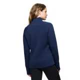 Buzo de cuello alto con cierre frontal parcial, manga larga y logo de la marca Merrell bordado en el pecho.