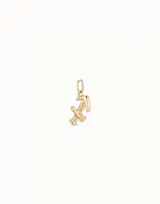 Dije dorado con forma del signo zodiacal Sagitario.