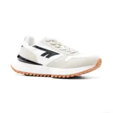 Championes Hi-Tec Dam Men, color beige con detalles en azul y blanco.