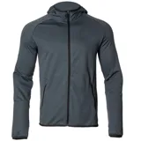 Campera deportiva Topper de hombre, color gris melange, con capucha y cierre frontal completo.
