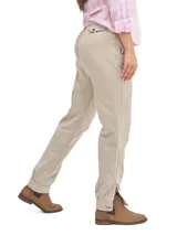 Bombacha de campo de gabardina en color azul marino, con diseño de pinzas en la cintura. Presenta un bordado de un sol en la parte superior y la palabra 'Invencible' bordada en el lateral de la pierna. Incluye puños ajustables con botones en el ruedo.