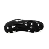 Championes de fútbol Lotto de cuero color negro con detalles en blanco y pequeña bandera italiana en el lateral. Diseño clásico con suela de tapones.