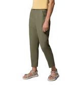 Pantalón de corte recto color verde militar, con cintura elástica y bolsillos laterales.