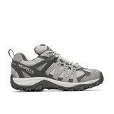 Zapatillas de senderismo Merrell Accentor 3 WP para mujer, color gris con detalles en negro. Confeccionadas en malla y gamuza, con puntera de goma protectora, plantilla contorneada extraíble Merrell Kinetic Fit™ BASE y entresuela de EVA moldeada por compresión.