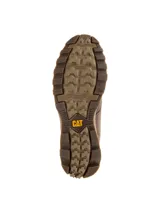 Bota Caterpillar modelo Elude WP, confeccionada en cuero de plena flor impermeable. Presenta diseño de caña media con cordones, forro de malla de nailon y suela de goma con entresuela Ease para mayor amortiguación y flexibilidad.