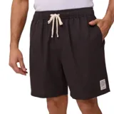 Bermuda de hombre color negro con cintura elástica y cordón ajustable.