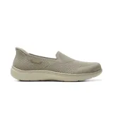Championes deportivos Skechers Slip-ins Flex Radiant, color beige, sin cordones y de diseño slip-on. Parte superior de tejido técnico y suela con amortiguación ligera.