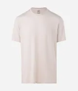 Remera deportiva de hombre en color verde melange, con cuello redondo, manga corta y detalles reflectantes en los hombros. Confeccionada en tejido respirable con tecnología dry.