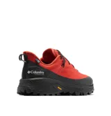Championes de senderismo Columbia Tellurix Titanium, color rojo con detalles en negro. Confeccionados con malla técnica impermeable y transpirable OutDry™, sistema Navic Fit™ para sujeción, mediasuela Techlite+™ para estabilidad y suela Vibram® con tracción avanzada.